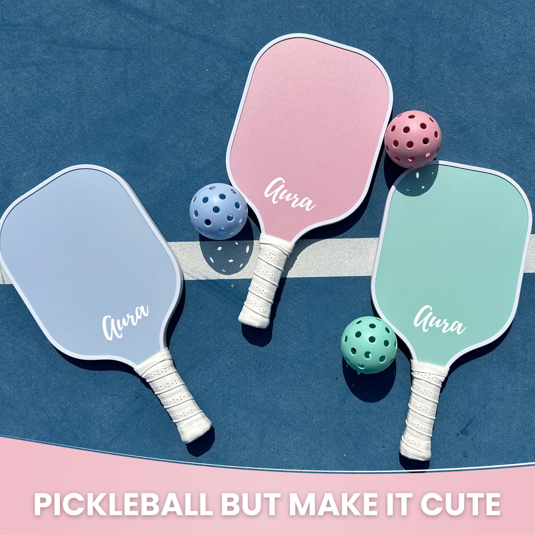 Amazon.co.jp: かわいいピックルボールパドル ピンクピックルボール